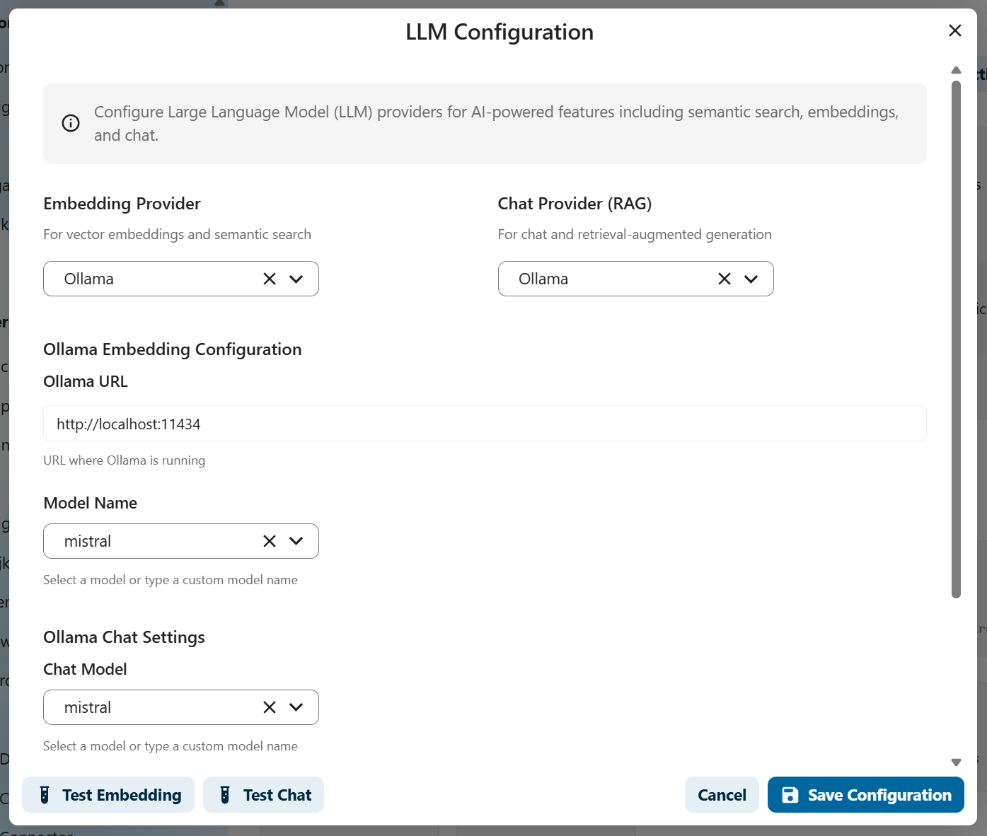 Embedding Provider Configuration